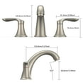 thumbnail image 3 of HOSSLLY Bathroom Faucets for Sink 3 Hole, Faucet for Bathroom Sink, Bathroom Faucet with Pop up Drain and Cold Hot Water Lines (Brushed Nickel, 2 Packs), 3 of 7