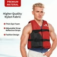 thumbnail image 2 of Koorium Adult Life Jacket Swim Vest,Flotation Buoyancy Aid Safety Jacket with Adjustable Buckle for Swimming Surfing Boating Kayaking, 2 of 8