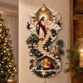 thumbnail image 5 of Jesus Light of Heaven Christmas Wall Hanging, Religious Illuminated Nativity Decor, Christmas Stairway Wall Decoration for Home Entryway, Living Room, Hallway and Seasonal Faith Display (B), 5 of 6