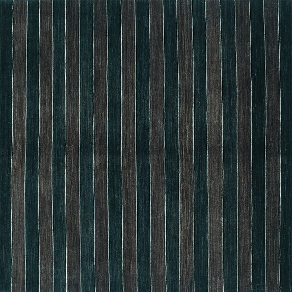 Ahgly Company Indoor Square Abstract Light Blue Contemporary Area Rugs, 5' Square
