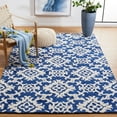 thumbnail image 4 of SAFAVIEH Blossom Cletus Geometric Wool Area Rug, Navy/Ivory, 8' x 10', 4 of 10