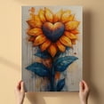 thumbnail image 3 of Sunflower Flower Canvas Wall Art 8x12 inches - Classic Sunflower Flower Watercolor Floral Canvas Wall Art for Farmhouse Living Room, 3 of 5