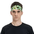 thumbnail image 2 of Naloa Green Avocado Fashionable Sport Sweatband for Running, Yoga, Basketball - Head Circumference 19.6-22.4 inches, 2 of 9