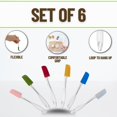 thumbnail image 2 of Juego de 6 mini espátulas de silicona para cocina Evelots, 2 of 9