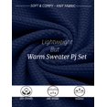 thumbnail image 2 of Ekouaer Sweater Lounge Sets 2 Piece Short Sleeve Knit Top Matching Shorts Vacation Outfit Sets for Women, 2 of 5