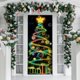 thumbnail image 4 of Cortina para puerta que brilla en la oscuridad, para fiestas navideñas, interior y exterior, festiva, brillante, para la entrada de casa, ventana, pared, adorno para celebraciones de temporada, 4 of 5