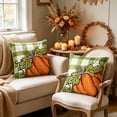 thumbnail image 6 of Btomtd Couch Pillow Covers 18 x 18 Inch, Thanksgiving Pumpkin Maple Leaf Linen Throw Pillow Cover, Farmhouse Decorative Pillow Cases for Sofa Bed, A, 6 of 6