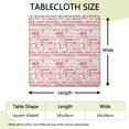 thumbnail image 2 of Red Baseball Terms Pattern Square Fitted Tablecloth with Elastic Edge,Square Table Cover,Washable Elastic Table Cover for Home Kitchen Party Decor 34"x34", 2 of 6
