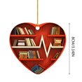 thumbnail image 3 of Christmas Ornaments Book Lover Gifts 2025, Acrylic Book Christmas Tree Ornaments Personalized Decor, 2D Hanging Holiday Decorations for Home Tree Car Gifts for Readers Librarians, 3 of 4