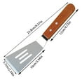 thumbnail image 3 of Barbecue Clips Bar Set for Outdoor Cooking with Wooden Handle Stainless Steel Small Frying Spatula and Multifunction Kitchen Tools for Grilling Pizza Frying Barbecue Shovel, 3 of 3