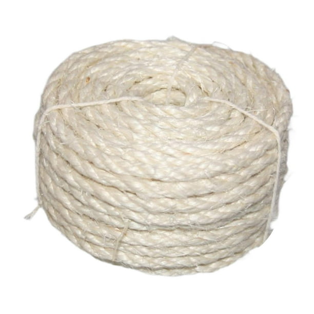 Tapete para rascar con cuerda de sisal retorcida, accesorio para gatos, evita que las garras se aplasten. 15m