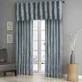 thumbnail image 4 of JLA Home INC Andora Faux Silk Embroidered Window Valance Blue 50x18, 4 of 4