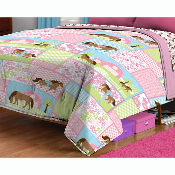 Country Meadows Horses Twin Bed Comforter Pretty Pony Bedding Walmart