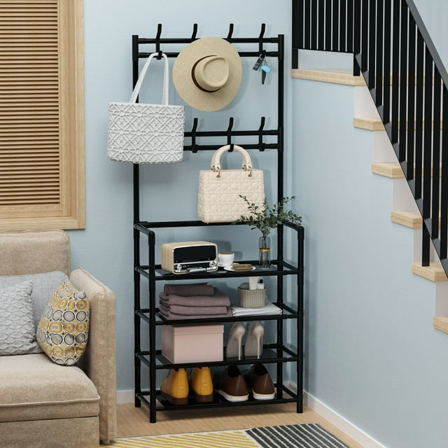 EGNMCR Christmas Decorations, Christmas Tree Ornaments, Home Doorway Shoe Rack Household Hanging Rack Multifunctional Storage Shoe Cabinet Coat Rack Multi-layer Assembly Shelves Shoe Rack Hanger