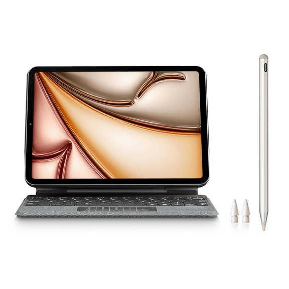 Pekarejue Magic Keyboard Case Stylus Pen Compatible with iPad Air 11-inch (M3/M2) 2025, iPad Pro 11 inch (2018-2022), iPad Air (5/4th) Gen, Gray