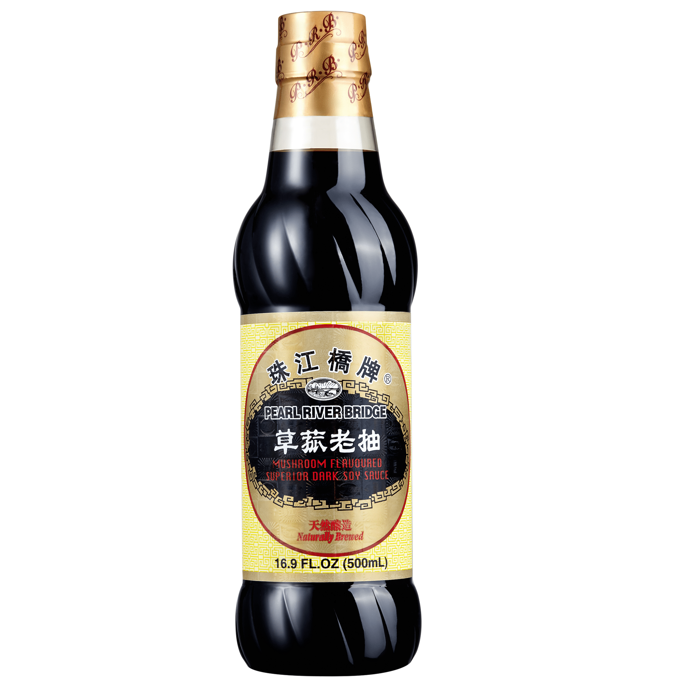 Pearl River Bridge Mushroom Flavored Superior Dark Soy Sauce, Plastic