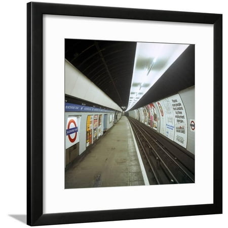 Empty Tube Station, Blackhorse Road on the Victoria Line, London, 1974 Framed Print Wall Art By Michael