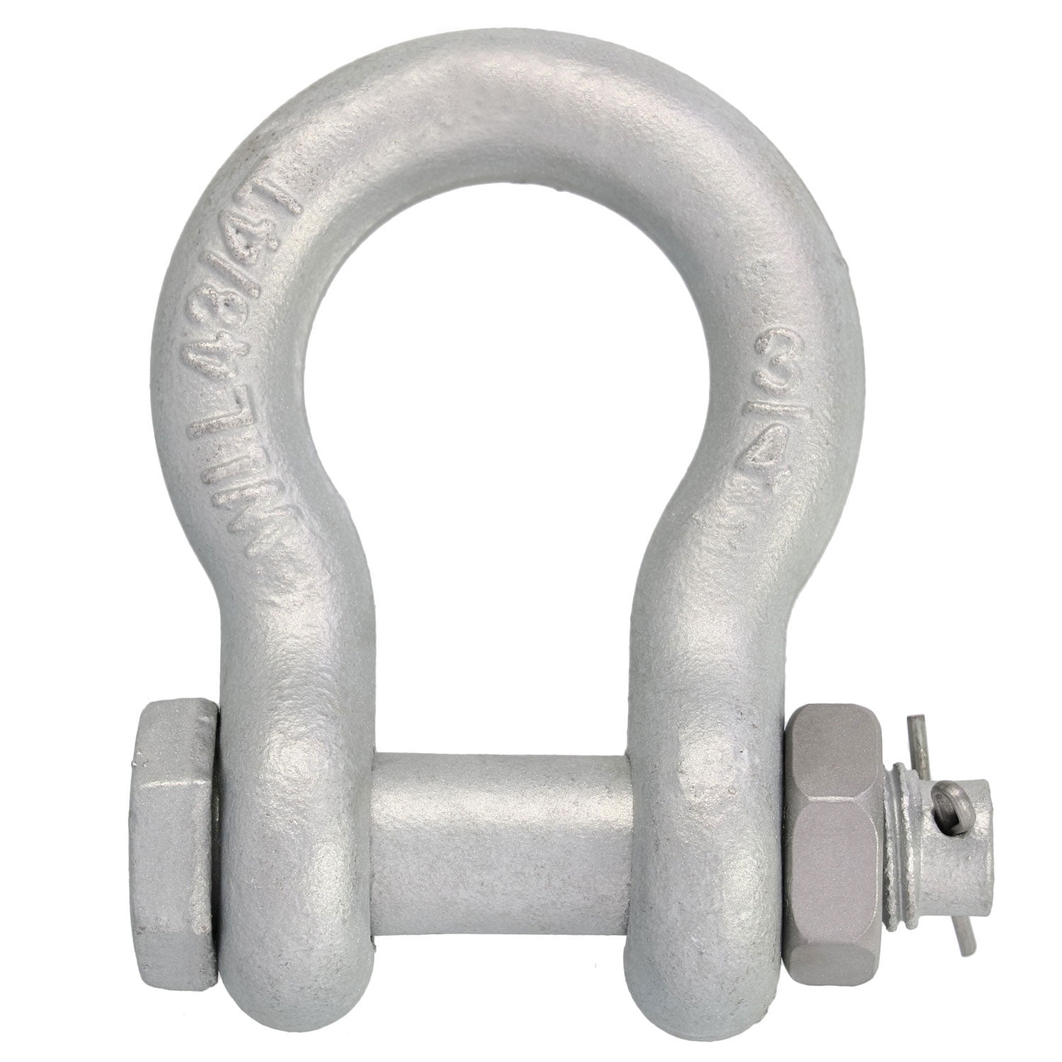 3/4 inch, 4.75 ton, Galvanized Bolt-Type Anchor Shackle