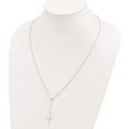 thumbnail image 3 of Sterling Silver Polished Cross Adjusts Up To 23.5 Inch Necklace Made In India qg4405-23, 3 of 5
