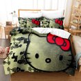 thumbnail image 1 of Hello Kitty Housse de Couette, Ensemble de Literie, Impression 3D, Microfibre Douce, Housse de couette-Vinsniv, 1 of 3