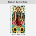 thumbnail image 6 of Printeque Beach Towel 30 x 60 in Microfiber Soft Pool Swim Towel, Quick Dry Super Absorbent Travel Towel Vacation Essentials Lounge Cover Gift, Mary Pattern, 6 of 7