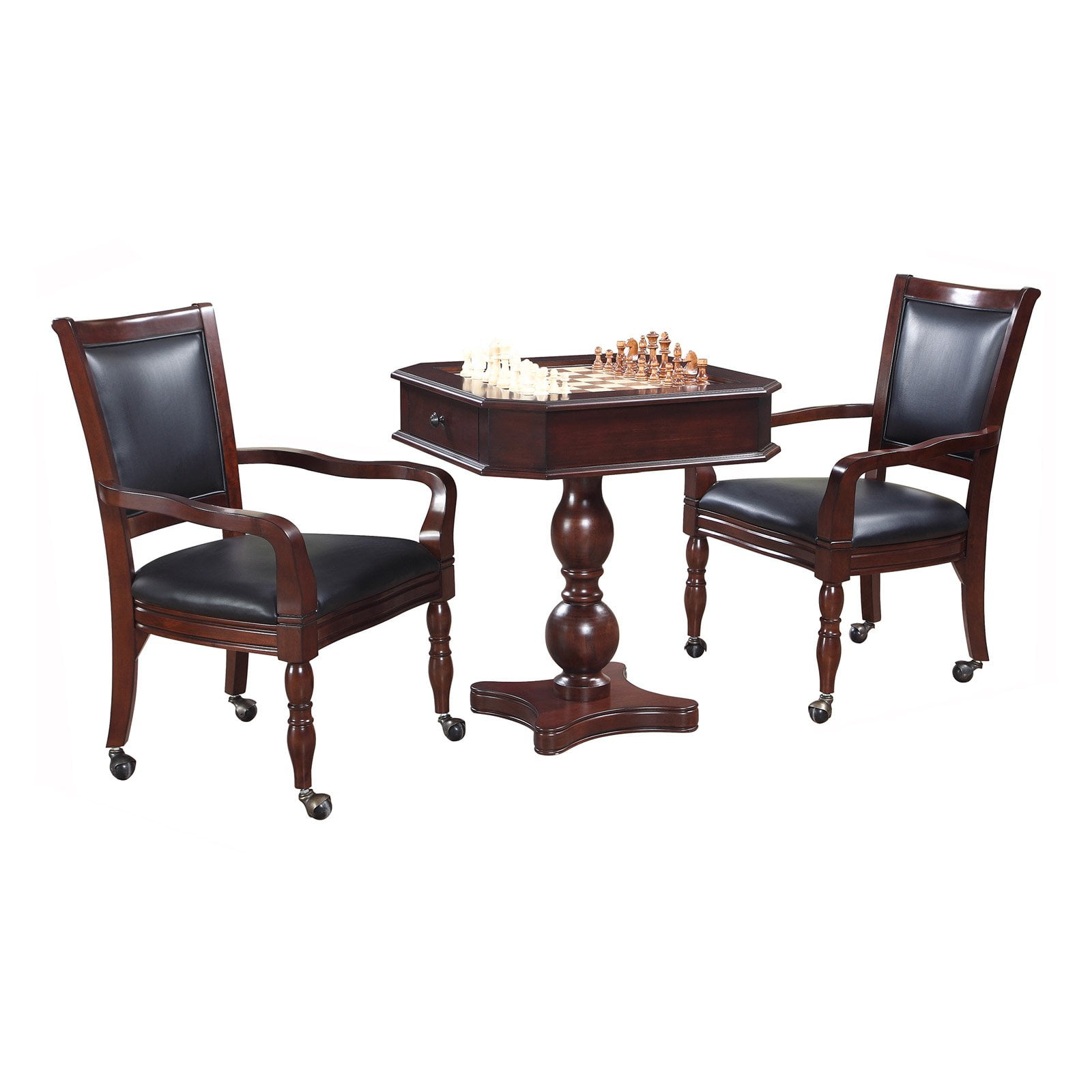 Hathaway Pedestal Game Table and Chairs Set