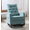 Light Blue, variant on Ucloveria Modern Home Rocking Chair, Comfy Armchair with Side Pocket, Living Room Lounge Single Sofa, High Backrest with Decorative Buttons, Grey