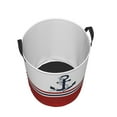 thumbnail image 4 of Nautical Blue Anchors With Stripes Laundry Basket Foldable Sailing Sailor Clothes Hamper for Baby Ki, 4 of 5