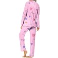 thumbnail image 7 of CZHJS Valentine's Day Pajamas for Women Plus Size Womens Long Sleeve Party Holiday Loungewear Pajama Wide Leg Pants and Button Down Collared Shirts Sets2 Piece Pj Sets Matching Outfits, 7 of 7