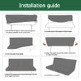 thumbnail image 5 of Dowbom Super Stretch Futon Cover Full size,Jacquard Armless Sofa Bed Slipcover with Elastic Bottom Furniture Protector Anti-Slip Washable Futon Slipcover for Foldable Couch bed-M(47"-59")-light grey, 5 of 7