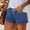 Blue(New), variant on PNTUTB Women's Fashion Versatile Shorts,Casual Tie-Waist Straight-Leg Turn-Up Hem High-Waisted Cropped Denim Shorts with Pockets