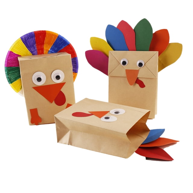 OULII Thanksgiving Kids Crafts Paper Crafting Accessories Materials Set 3PCS