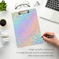 thumbnail image 2 of FMSHPON Rainbow Leopard Print Clipboard Hardboard Wood Nursing Clip Board and Pull for Standard A4 Letter 13x9 inches, 2 of 2