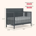 thumbnail image 4 of Dream On Me Sedona 3-in-1 Convertible Crib, New Zealand Pinewood, Non-Toxic Finish, Carbon, 4 of 10