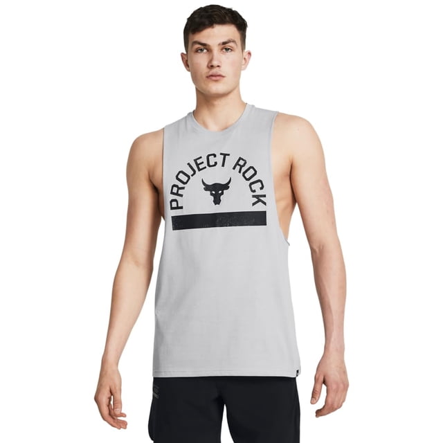 Camiseta Under Armour Project Rock Payoff para hombre, color gris, talla M