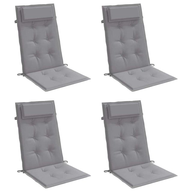 Cojines para silla VidaXL Highback, tela Oxford gris duradera