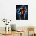 thumbnail image 2 of ARISTURING Joe Burrow Neon Football Canvas Wall Art Home Decor Framed Poster Man Cave Gift, 2 of 4