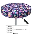 thumbnail image 4 of KLL mushroom colorful Skull star Round Bar Chair Cushion Cover 14 inch ,Bar Stool Protector with Elastic, Soft Washable, 4 of 6