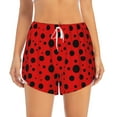 thumbnail image 4 of Lsque Ladybug Pattern Printed Women's Running Shorts with Liner Pockets,Elastic Quick Dry Workout Athletic Gym Yoga Shorts,Womens High Waist Shorts-Medium, 4 of 9