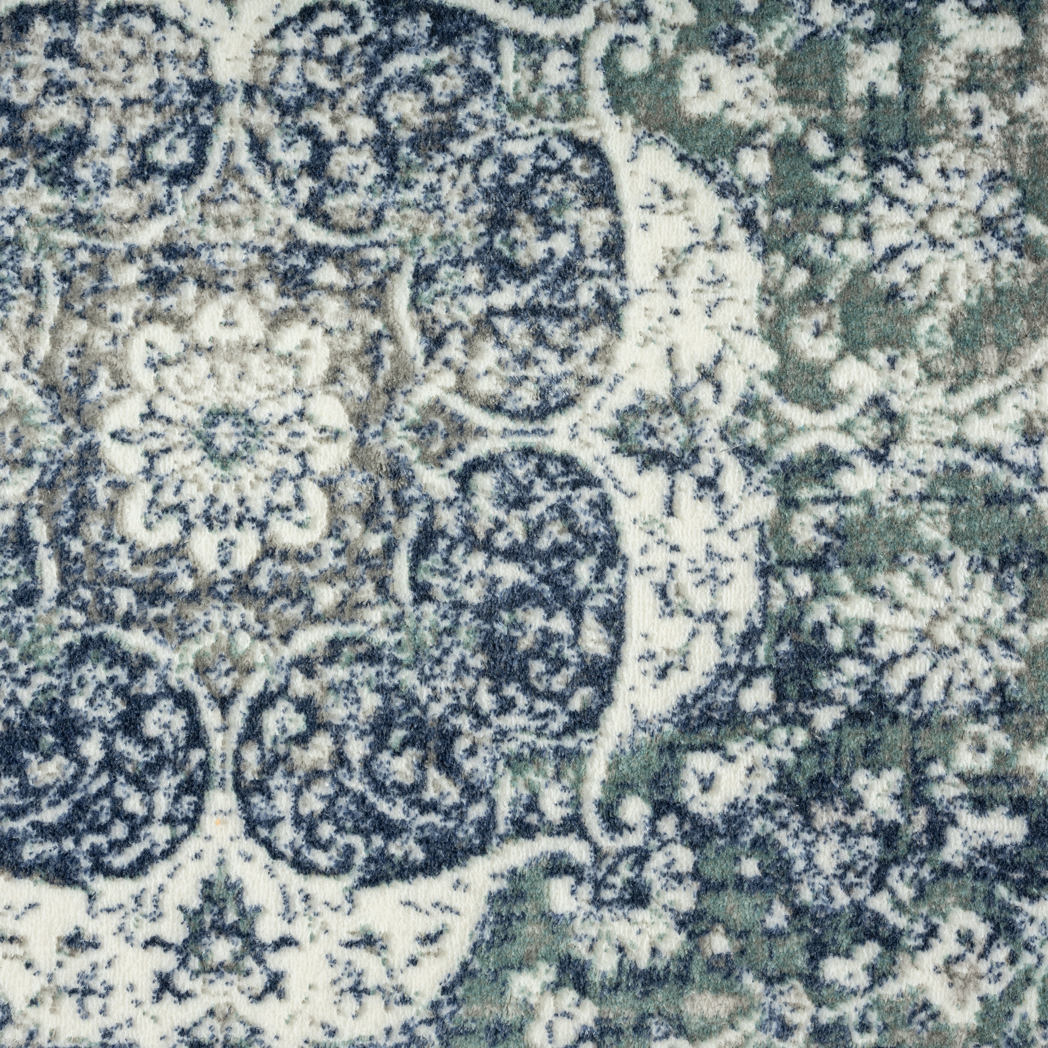 Ox Bay Bethany 5' x 7' Blue Medallion Durable Indoor Area Rug