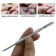 thumbnail image 3 of Cuticle Pusher Remover Cleaner Surgical Medical Stainless Steel Pedicure Nail Art Care Tools (4 Pc Set), 3 of 6