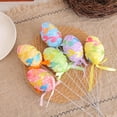 thumbnail image 4 of Dserhfy 6Pcs Easter Egg Picks Colorful Foam Egg Picks Spring Party Cake Topper Sticks Flower Arrangement Ornament for DIY Crafts Vase Tabletop Home Decor, 4 of 8