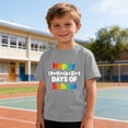 thumbnail image 6 of CLOISE T Shirts for Kids Girls Boys Short Sleeve 100 Day of School Tops Crewneck Holiday Pullover Graphic Summer Blouses Gray, 6 of 8