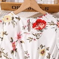 thumbnail image 7 of Glisme Girls Dresses Summer Floral Print Flared Skirt Long Dress White Sundress Size 10-11 Years, 7 of 7