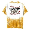 thumbnail image 4 of DeHolifer T Shirt for Women Short Sleeve Crewneck Baseball Mom Loose Casual Printed T Shirt Summer Fashion Sport Tee Tops Yellow S, 4 of 5
