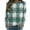 Army Green, variant on Women's Lightweight Sweatshirts Plaid Checkered Print Crewneck Pullover Long Sleeve Loose Christmas Casual Tops (M, Pink)