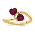 thumbnail image 1 of 14K Yellow Gold 5mm Heart Created Ruby ring, 1 of 1