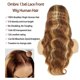 thumbnail image 3 of Peluca de encaje en la parte delantera Agairl Highlight, cabello humano degradado, 60 cm, 3 of 7