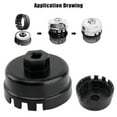 thumbnail image 4 of 14 Flute Oil Filter Wrench Removal Tool for HOT E3C7 Co D2Q2K9L8JUY, 4 of 7