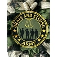 thumbnail image 2 of Army Wreath, Military Gift, Patriotic, Brave and Strong Army, Veteran Gift, 2 of 5